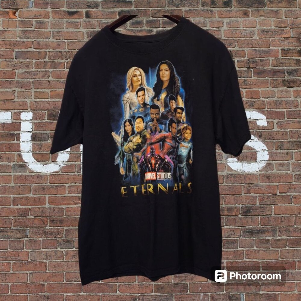 Marvel Studios Eternals Short Sleeve T-Shirt Black Size Large Cotton